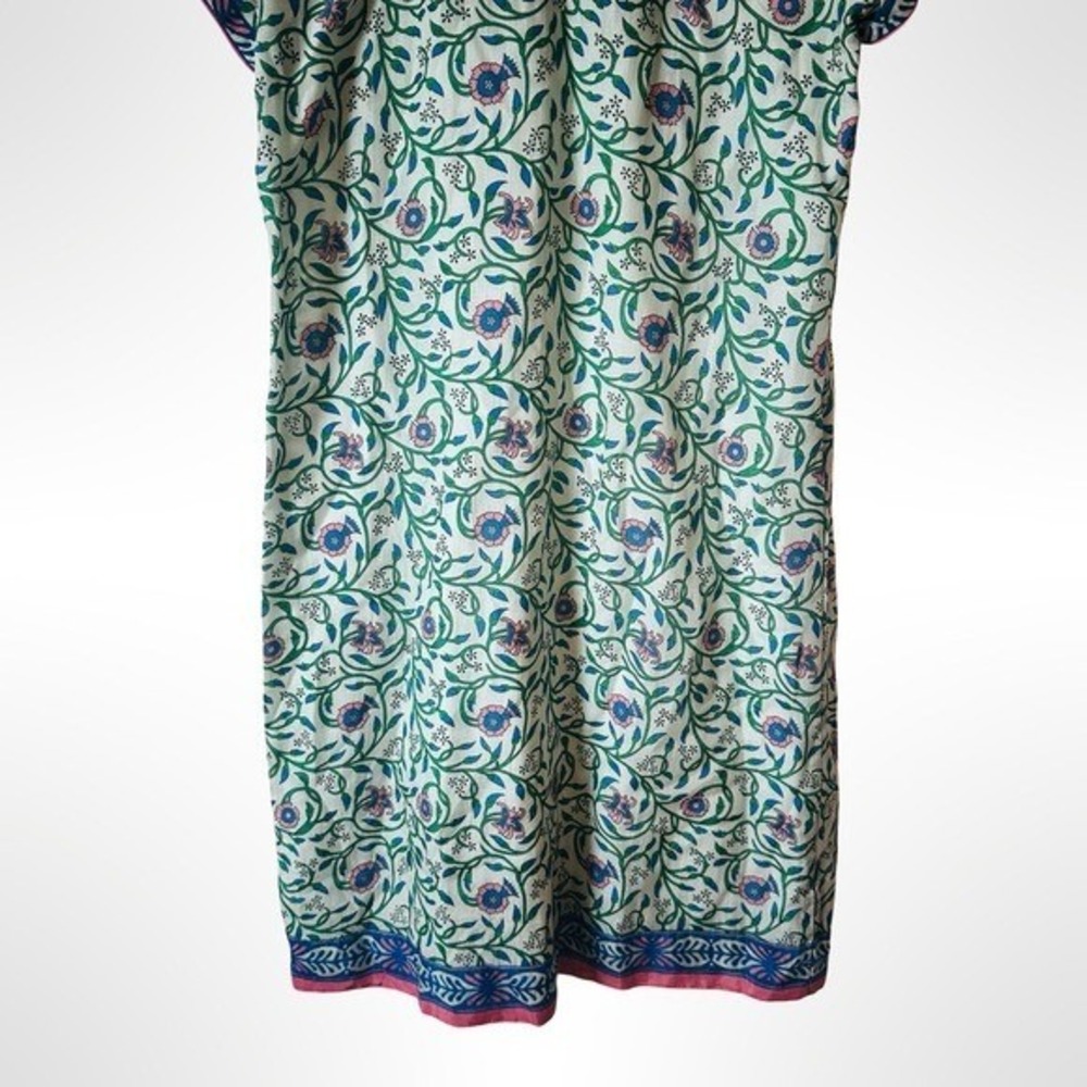 Bella Tu Savannah Floral Border Print Beaded Embroidered Tunic Dress XS Resort - Picture 9 of 12